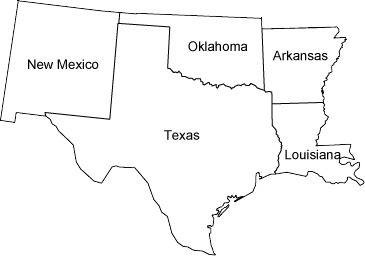 Louisiana and Oklahoma