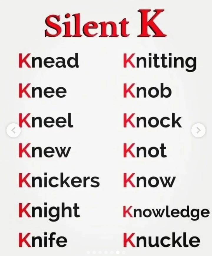 SILENT LETTERS